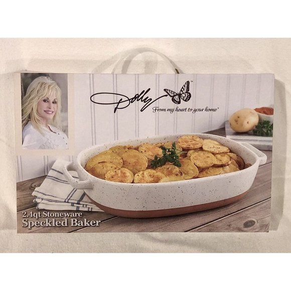 Dolly Parton Kitchen Dolly Parton 24 Qt Stoneware Speckled Baking